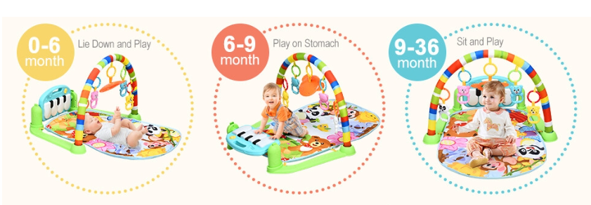 Saltea de Activități Interactiva pentru Bebeluși AT PERFORMANCE® – Dezvoltare prin Joacă, Siguranță și Distracție